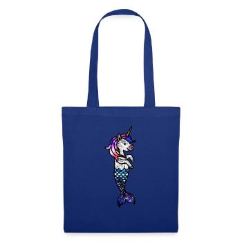 Licorne de la mer cosmique - Sac en tissu - bleu royal - Devant