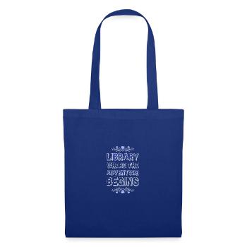Adventure Begins At Your Library - Tote Bag - royal blue - Front