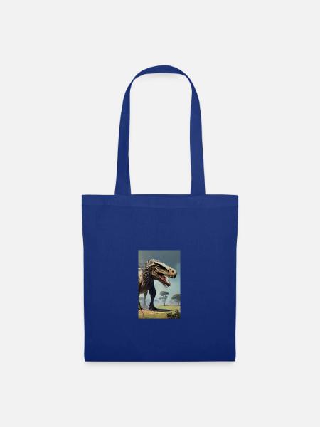 Dinosaurier | T-Rex | Tyrannosaurus - Stoffbeutel - Royalblau