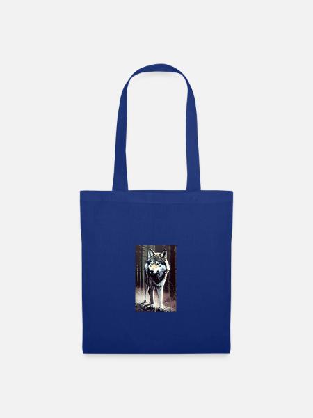 Wolf | Raubtier | Hund | Mystisch - Stoffbeutel - Royalblau