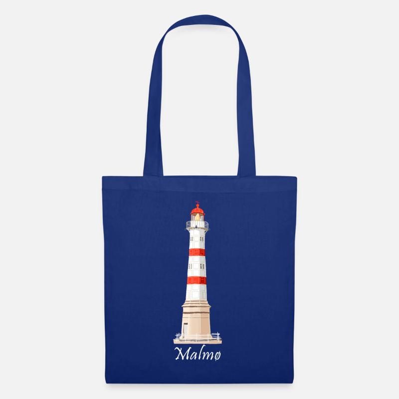 Malmö alter Leuchtturm, Malmö Inre, Schweden - Stoffbeutel - Royalblau