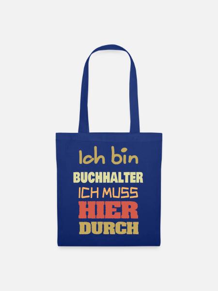 Buchhalter als Beruf - Stoffbeutel - Royalblau