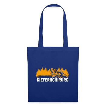 Kiefernchirurg Kettensäge Baumfäller Tischler Wald - Stoffbeutel - Royalblau - Vorne