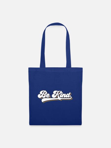 Be Kind LGBT Regenbogen - Stoffbeutel - Royalblau