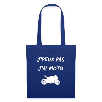 JE PEUX PAS J'AI MOTO - Sac en tissu - bleu royal - Devant