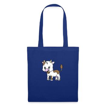 vache - Sac en tissu - bleu royal - Devant
