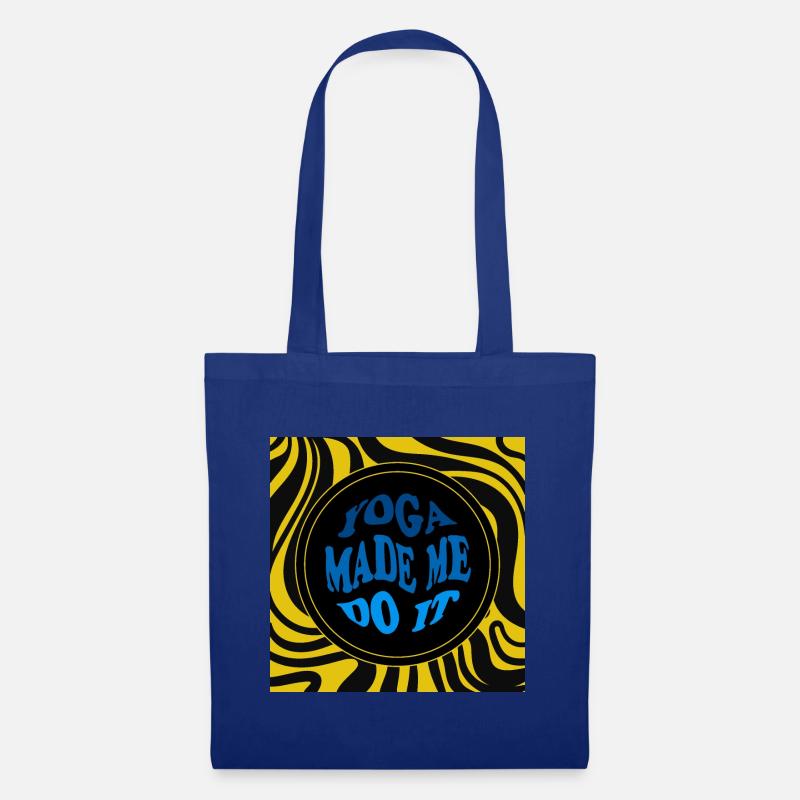 Yoga made me do it - Stoffbeutel - Royalblau
