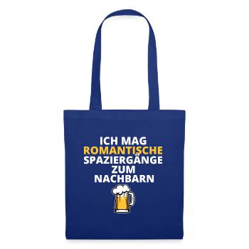 Spaziergänge zum Nachbarn Nachbarschaft Einweihung - Stoffbeutel - Royalblau - Vorne