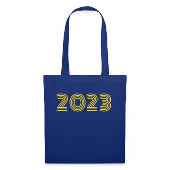 2023 gold - Stoffbeutel - Royalblau - Vorne