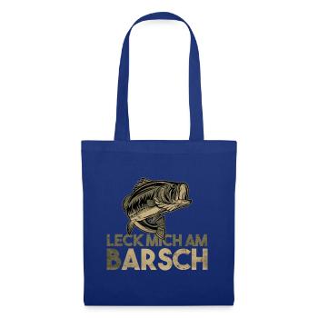 Leck mich am Barsch Angler - Stoffbeutel - Royalblau - Vorne