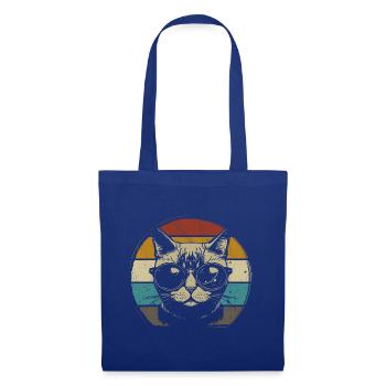 Cool cat with sunglasses retro - Tote Bag - royal blue - Front