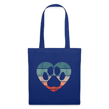 Rétro refuge chien Sauvetage animaux Refuge pour chiens - Sac en tissu - bleu royal - Devant