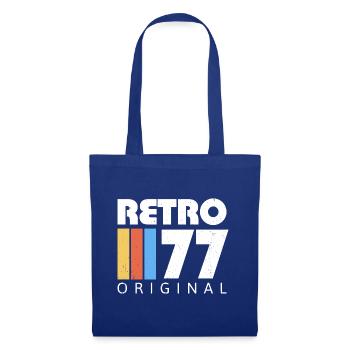 1977 Anniversaire Né En 1977 Rétro Vintage - Sac en tissu - bleu royal - Devant