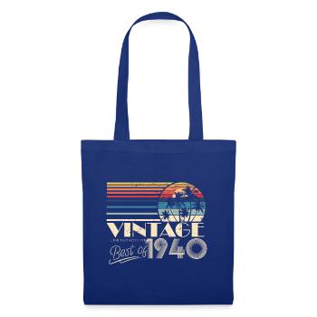 Anniversaire des années 1940 né dans les années 1940 rétro Vintage - Sac en tissu - bleu royal - Devant