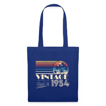 1954 Anniversaire Né En 1954 Rétro Vintage - Sac en tissu - bleu royal - Devant