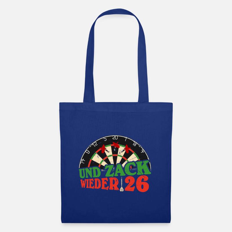 Lustiger Dart Spruch Dartscheibe Darten Geschenk - Stoffbeutel - Royalblau