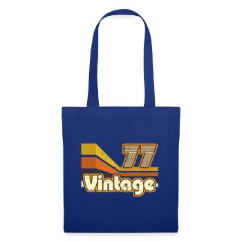 1977 Anniversaire né en 1977 Retro Vintage - Sac en tissu - bleu royal - Devant