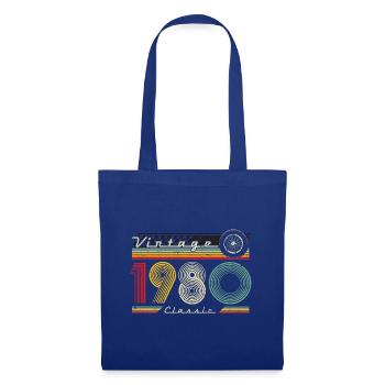 1980 Birthday born in 1980 Retro Vintage - Tote Bag - royal blue - Front