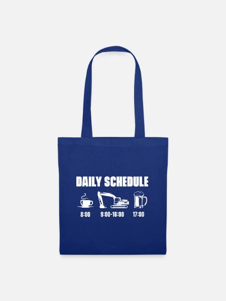 Bagger Baggerfahrer Baggerführer - Stoffbeutel - Royalblau