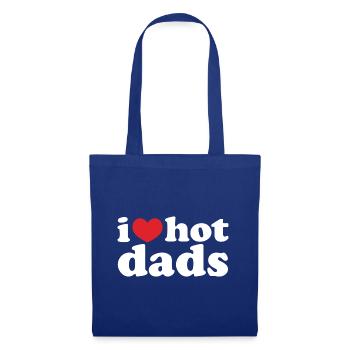 i love hot dads - Stoffbeutel - Royalblau - Vorne