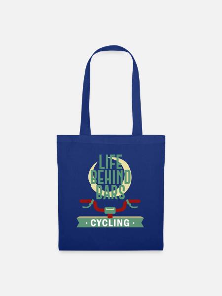 Life Behind Bars - Radfahren - Stoffbeutel - Royalblau