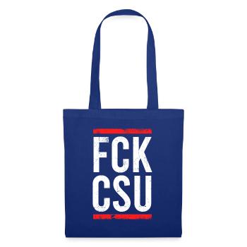 Fck Csu Anti-Politik Politik Für Demonstranten - Stoffbeutel - Royalblau - Vorne