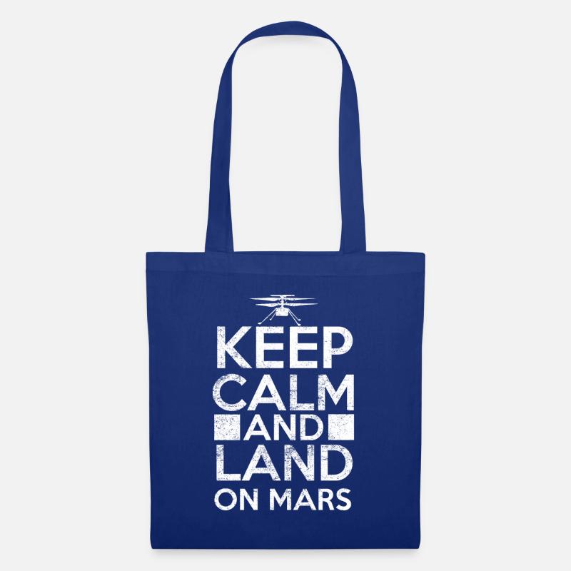 Keep Calm And Land On Mars - Raumfahrt - Tote Bag - royal blue