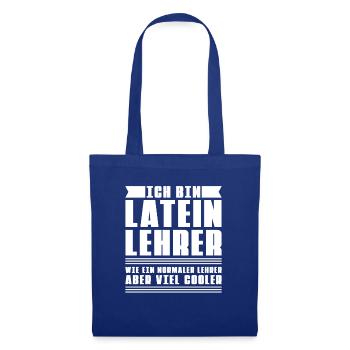 Latein Lehrer - Stoffbeutel - Royalblau - Vorne