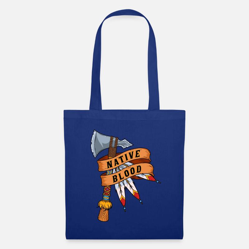 Indianer - Stoffbeutel - Royalblau