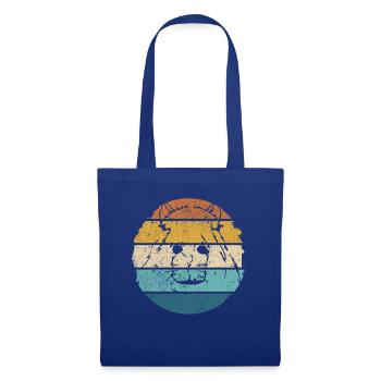Retro Capybara Vintage Cochon d’eau rongeur - Sac en tissu - bleu royal - Devant