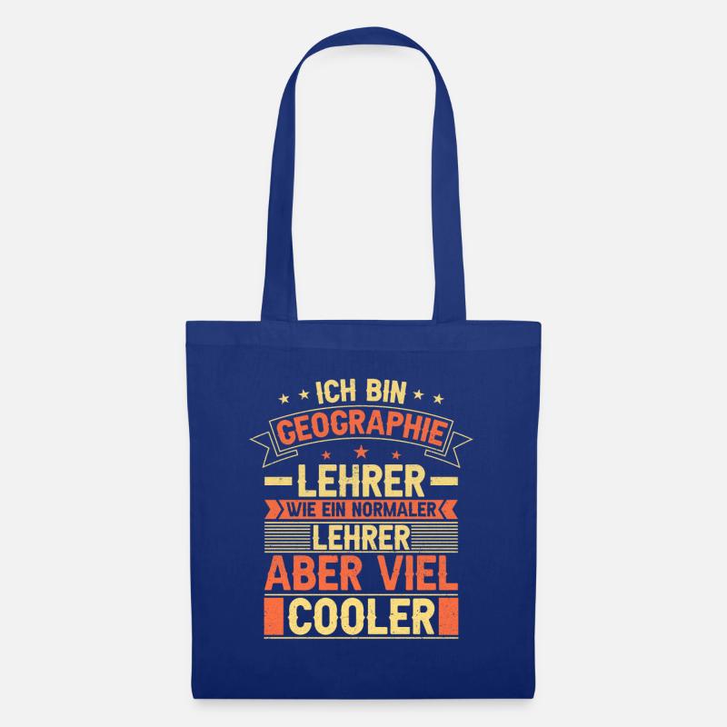 Geografie Lehrer Geo Erdkundelehrer - Stoffbeutel - Royalblau