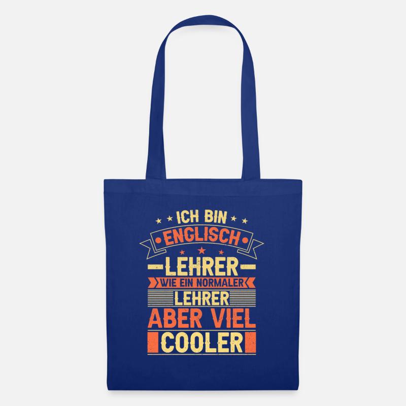 Englisch Lehrer - Stoffbeutel - Royalblau