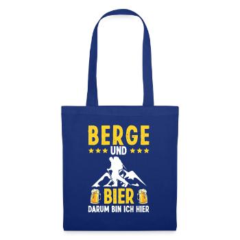 Wandern Trekking Wanderer - Stoffbeutel - Royalblau - Vorne