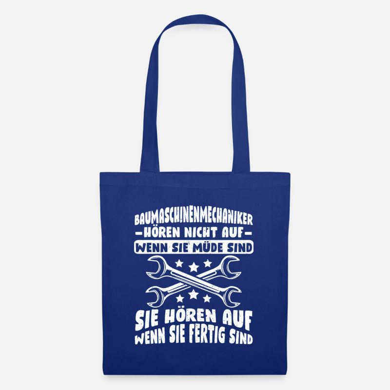 Baumaschinenmechaniker Baumaschinentechniker - Stoffbeutel - Royalblau
