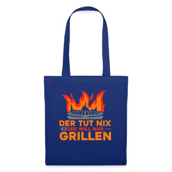 Grillen Grillmeister BBQ Grillkönig - Stoffbeutel - Royalblau - Vorne