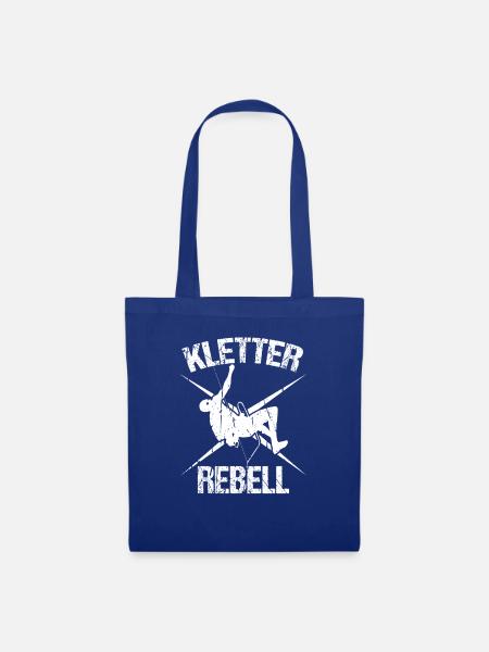 Klettern Bergsport Kletterer - Stoffbeutel - Royalblau