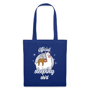 Official Sleeping Shirt Nightgown Lama Sloth - Tote Bag - royal blue - Front
