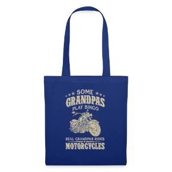 Some Grandpas Play Bingo Real Ride Motorcycle - Stoffbeutel - Royalblau - Vorne