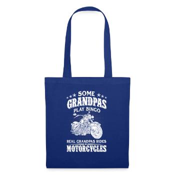 Some Grandpas Play Bingo Real Ride Motorcycle - Stoffbeutel - Royalblau - Vorne