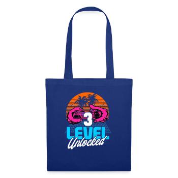 Level 3 Unlocked 3rd Birthday Gamer 80s retro - Tote Bag - royal blue - Front