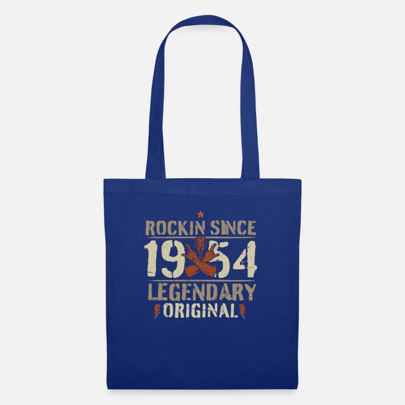 1954 68 Jahre Rock and Roll Geburtstag Geschenk - Stoffbeutel - Royalblau
