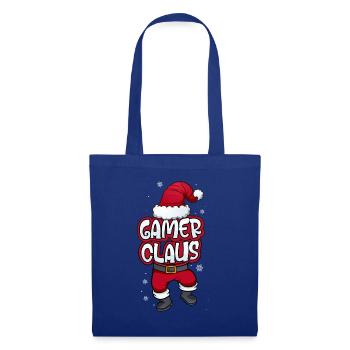 Gamer Claus Weihnachtsmann Kostüm Familien Outfit - Stoffbeutel - Royalblau - Vorne