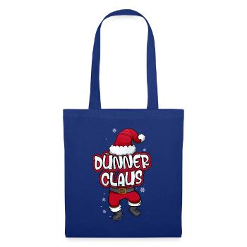 Dünner Claus Weihnachtsmann Kostüm Familien Outfit - Stoffbeutel - Royalblau - Vorne