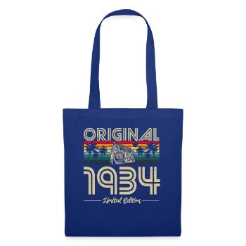 Januar 1934 geboren Geburtstag Mann Frau retro - Stoffbeutel - Royalblau - Vorne
