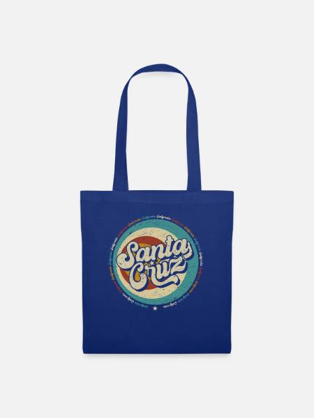 Santa Cruz California vintage retro Surfing Stadt - Stoffbeutel - Royalblau