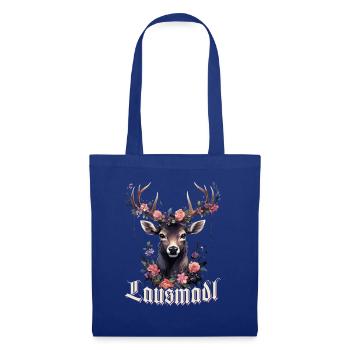 Lausmadl Mädchen Damen Trachtenshirt Kind Madl - Stoffbeutel - Royalblau - Vorne