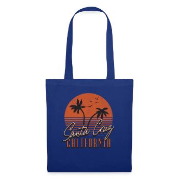 Santa Cruz California Sonnenuntergang 70er 80er - Stoffbeutel - Royalblau - Vorne