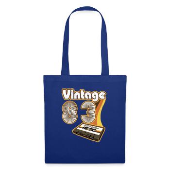 1983 Vintage anniversaire rétro Vintage cadeau - Sac en tissu - bleu royal - Devant