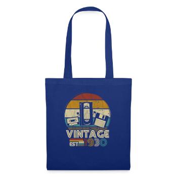 1930 ' s né rétro coucher de soleil cadeau vintage - Sac en tissu - bleu royal - Devant