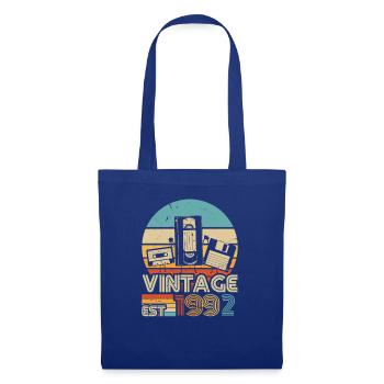 1992 Vintage anniversaire rétro Vintage cadeau - Sac en tissu - bleu royal - Devant